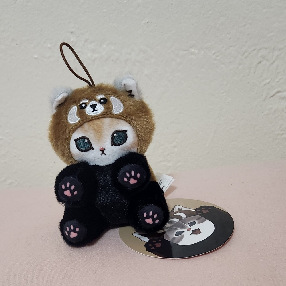 Mofusand Panda Meow and Red Panda Meow Plush Keychain Set - Picture 4 of 4